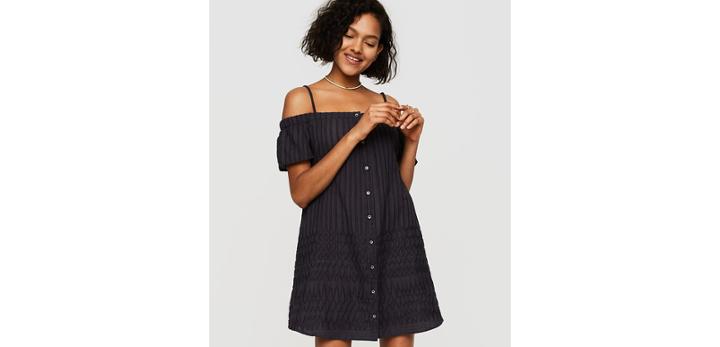 Loft Lou & Grey Pointline Off The Shoulder Shirtdress