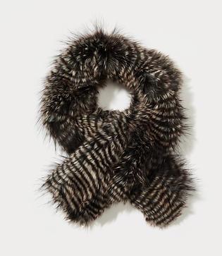 Loft Striped Faux Fur Stole
