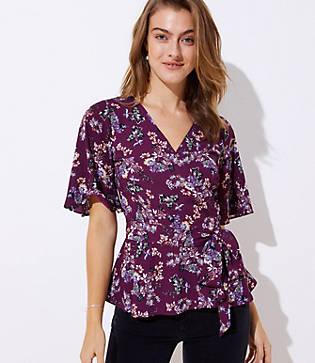 Loft Bloom Wrap Blouse
