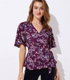 Loft Bloom Wrap Blouse