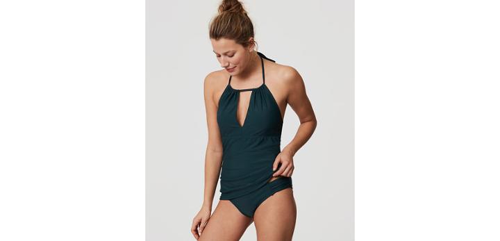 Loft Beach Cutout Halter Tankini Top