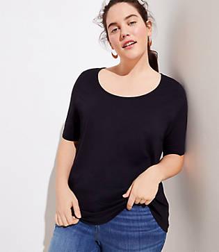 Loft Tbd Elbow Scoop Span Tee