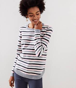 Loft Striped Ribbed Sweater