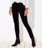 Loft Curvy Velvet Skinny Jeans In Black