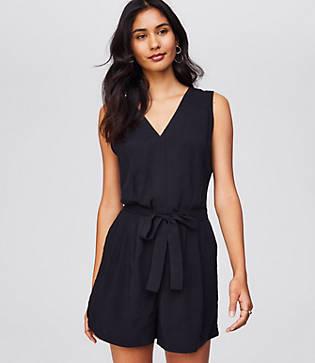 Loft Tie Waist V-neck Romper