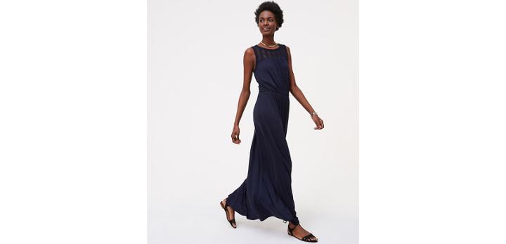 Loft Beach Lace Yoke Maxi Dress