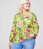 Loft Plus Camellia Garden Fluid Blouse