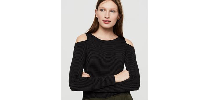Loft Lna Striped Ashley Jane Top