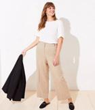 Loft Plus Brushed Flannel High Waist Wide Leg Trousers