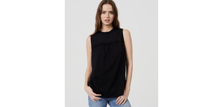 Loft Ruffle Yoke Shell