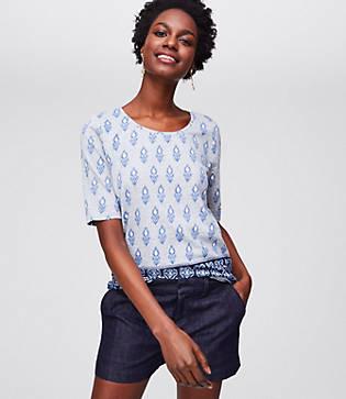 Loft Border Paisley Vintage Soft Tee
