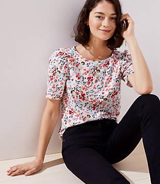 Loft Primrose Puff Sleeve Tee