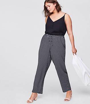 Loft Plus Dotted Fluid Drawstring Pants