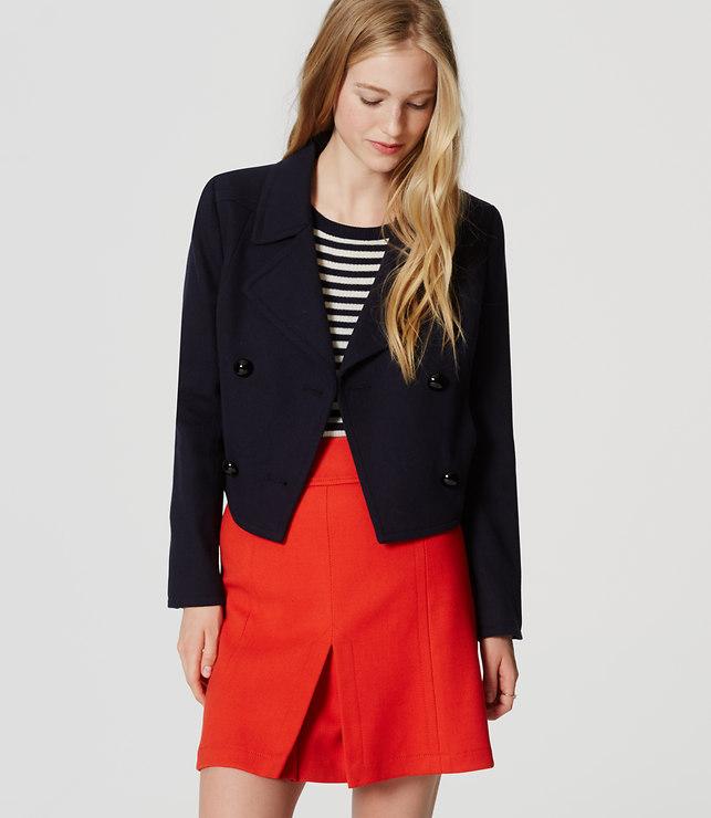 Loft Cropped Peacoat