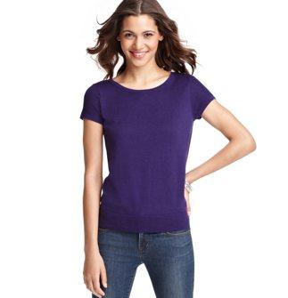 Back Zip Sweater Tee