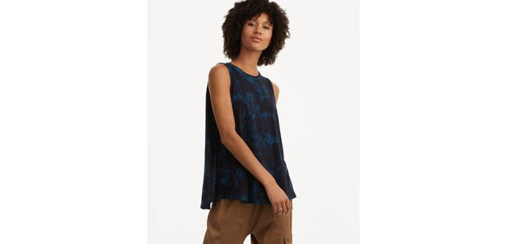 Loft Lou & Grey Cloudwash Softserve Cotton Keyhole Tank