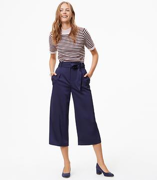 Loft Shimmer Wide Leg Pants