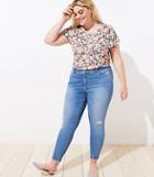 Loft Plus Sustainable Style Destructed Slim Pocket High Rise Skinny Jeans