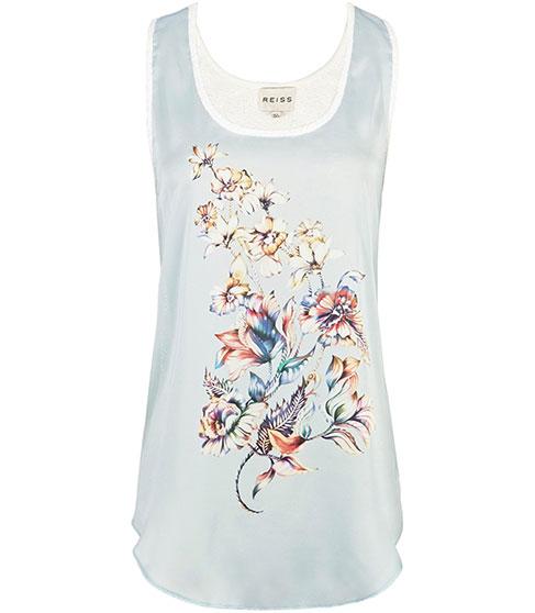 Reiss Gemini CONTRAST FLORAL PRINT  TANK