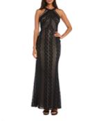 Halter-neck Lace Column Gown