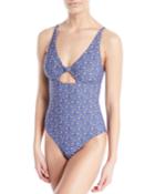 Palma Floral Knot-front One-piece