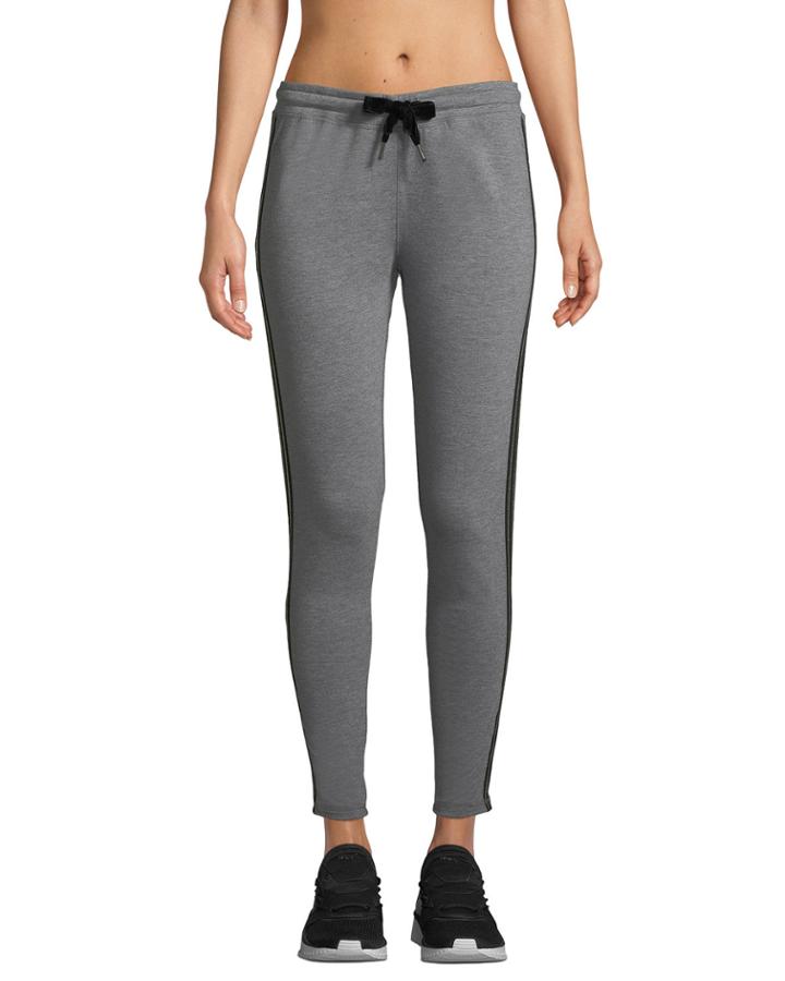 Glitter Stripe Skinny Terry Pants