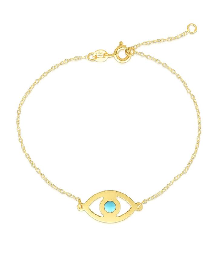 14k Italian Evil Eye Bracelet