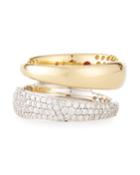 18k Gold Scalare White Diamond Ring,