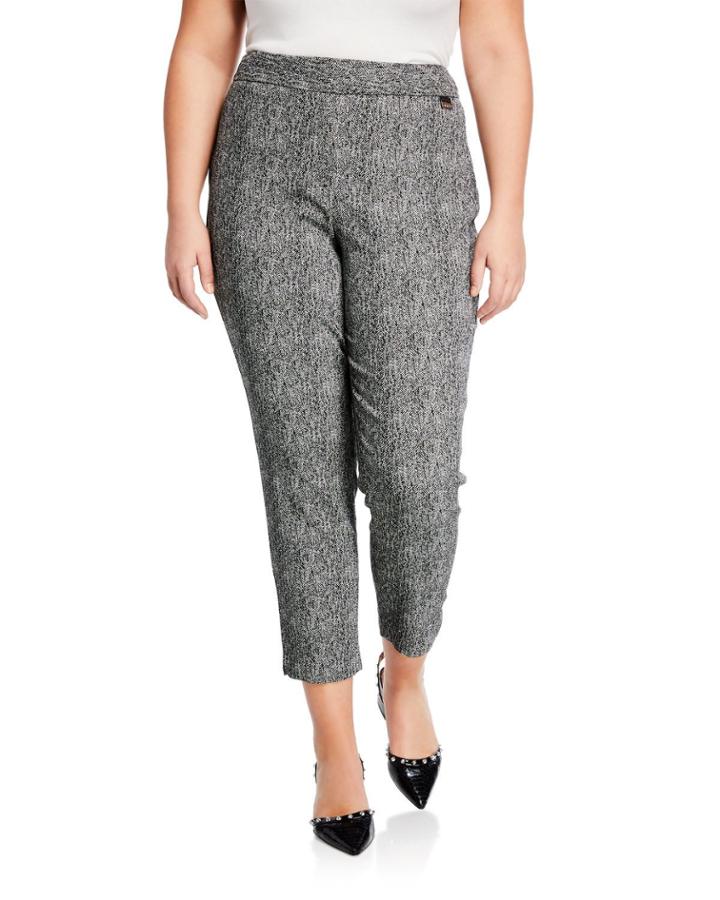 Marled Knit Ankle Pants,
