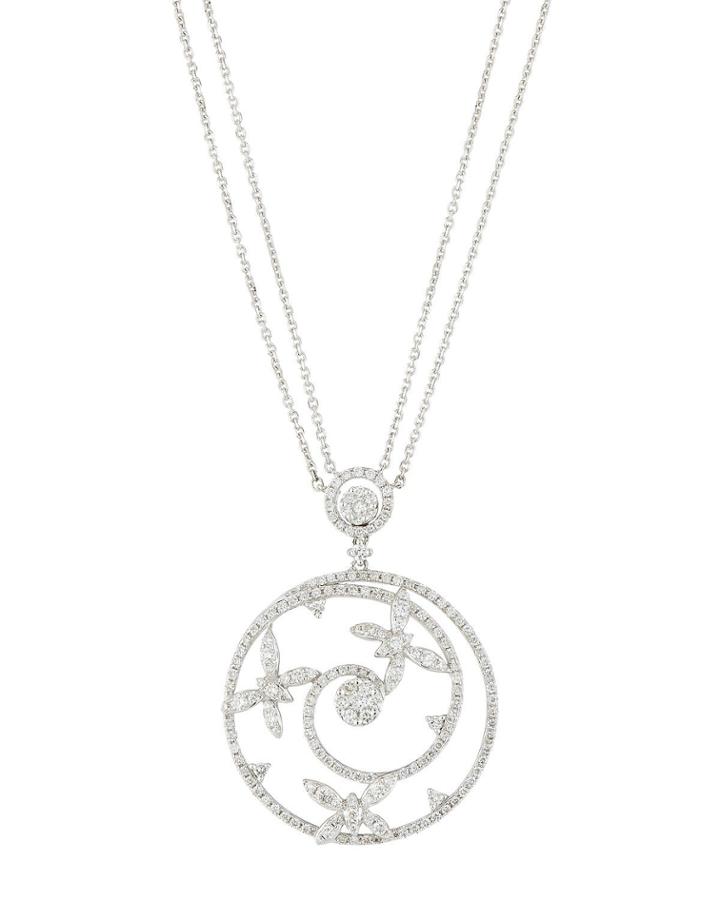 18k White Gold Diamond Butterfly