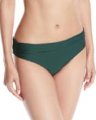 Fold-over Pintucked Hipster Bikini Bottoms