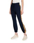 Drawstring Ankle Jogger Pants With Racer
