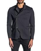 Men's Deconstructed Asymmetric Zip Jacket