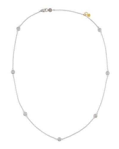 Delicate Diamond Pav&eacute; Station Necklace