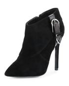 Valle Suede High-heel Bootie, Black