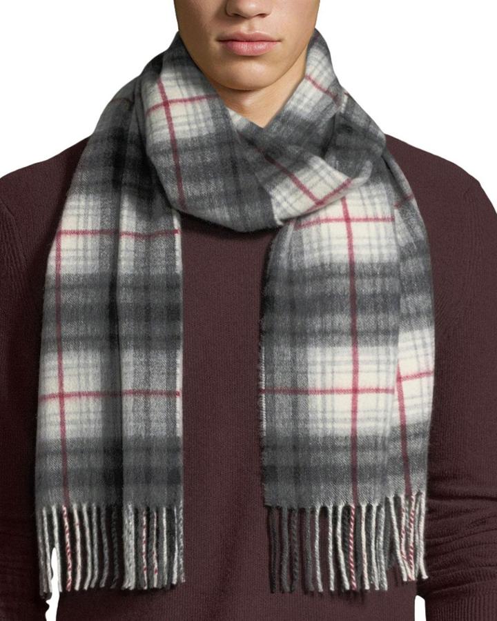 Men's Cashmere Ombre Plaid