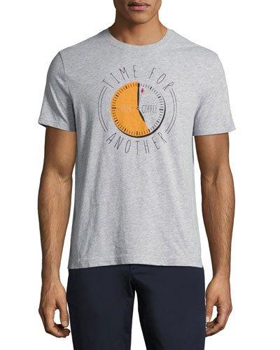 Graphic-print Jersey Tee, Rain Heather