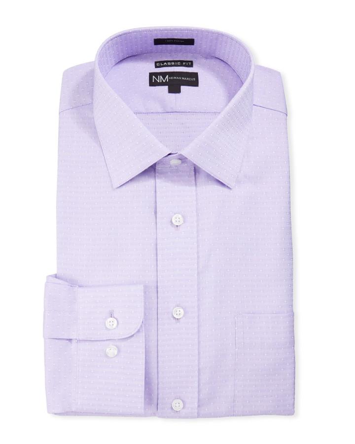 Men's Classic-fit Cotton Solid Textured Dress