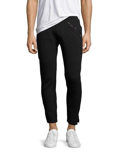 Neoprene Biker Sweatpants, Navy