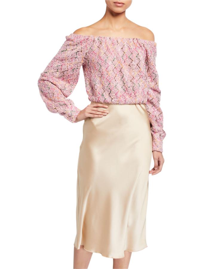 Boucle Off-shoulder Top