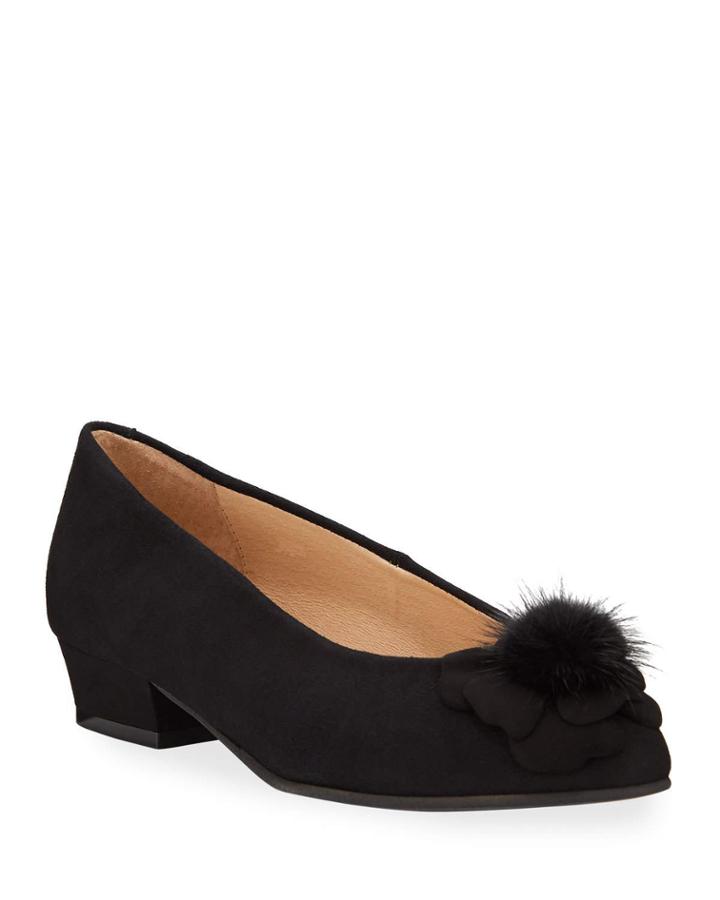 Suede Ballerina Pumps