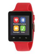 Air 2 Smartwatch W/ Touch Screen, Black/red