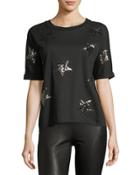 Star-sequined Short-sleeve
