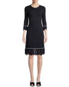 Coralie Lace-trim Knit Dress