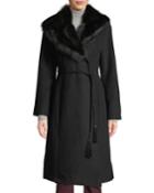 Faux-fur Collar Wrap Coat
