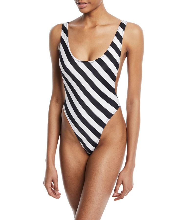 Marissa High-cut Striped