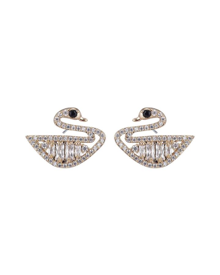 Audrey Swan Cubic Zirconia Drop Earrings