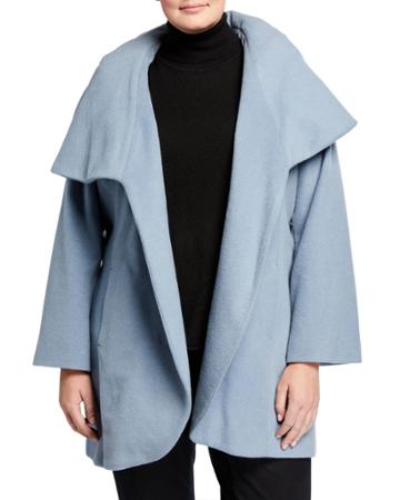 Plus Size Marla Wool-blend Wrap Coat