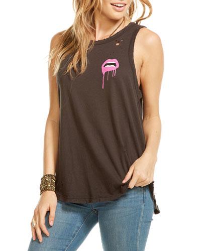 Bisous Lip-graphic Tank