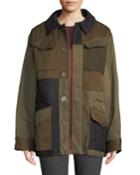 Kim Button-down Colorblock Jacket With Pocket Details